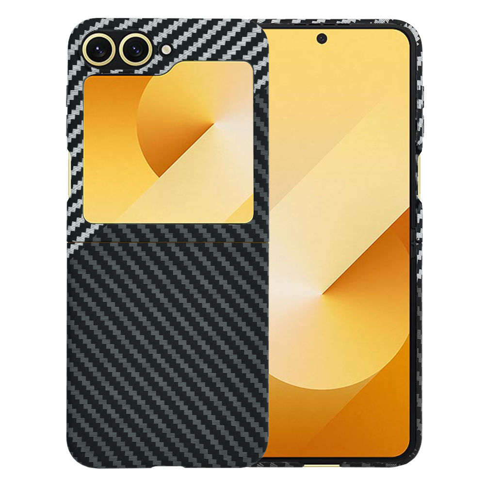 Techsuit Carbonite FiberShell ochranný obal pre Samsung Galaxy Z Flip6 – tmavosivý KF2335336