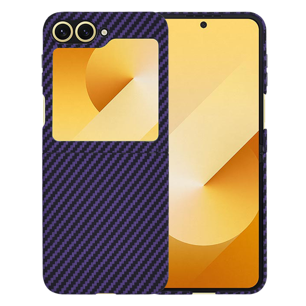 Techsuit Carbonite FiberShell ochranný obal pre Samsung Galaxy Z Flip6 – fialový KF2335337