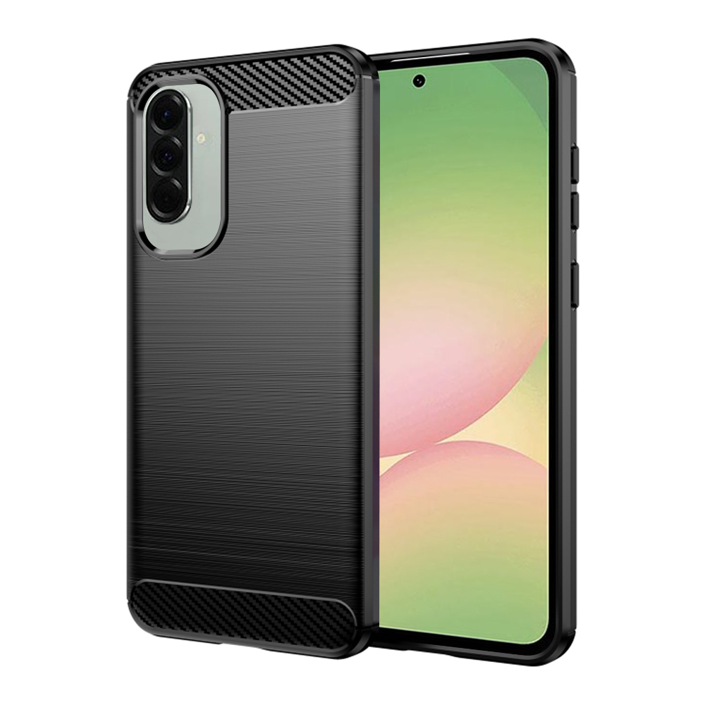 Techsuit Carbon Silicone silikónový obal pre Samsung Galaxy A56 5G – čierny KF2344673