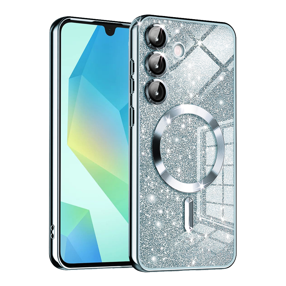 Techsuit Luxury Glitter MagSafe puzdro pre Samsung Galaxy A16 4G / A16 5G – svetlomodré KF2344439