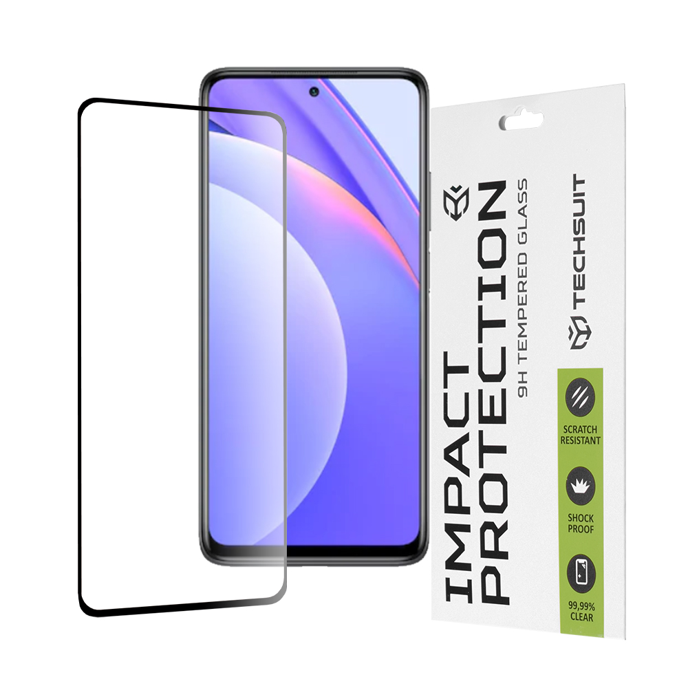Techsuit - 111D Full Cover / Full Glue Glass - Xiaomi Mi 10T Lite 5G - Black KF235640
