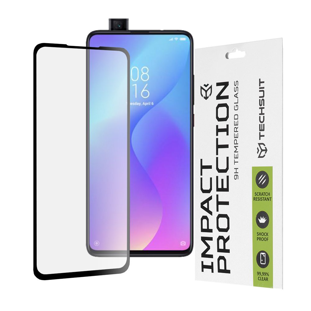Techsuit - 111D Full Cover / Full Glue Glass - Xiaomi Mi 9T / Mi 9T Pro / Redmi K20 / Redmi K20 Pro - Black KF236720