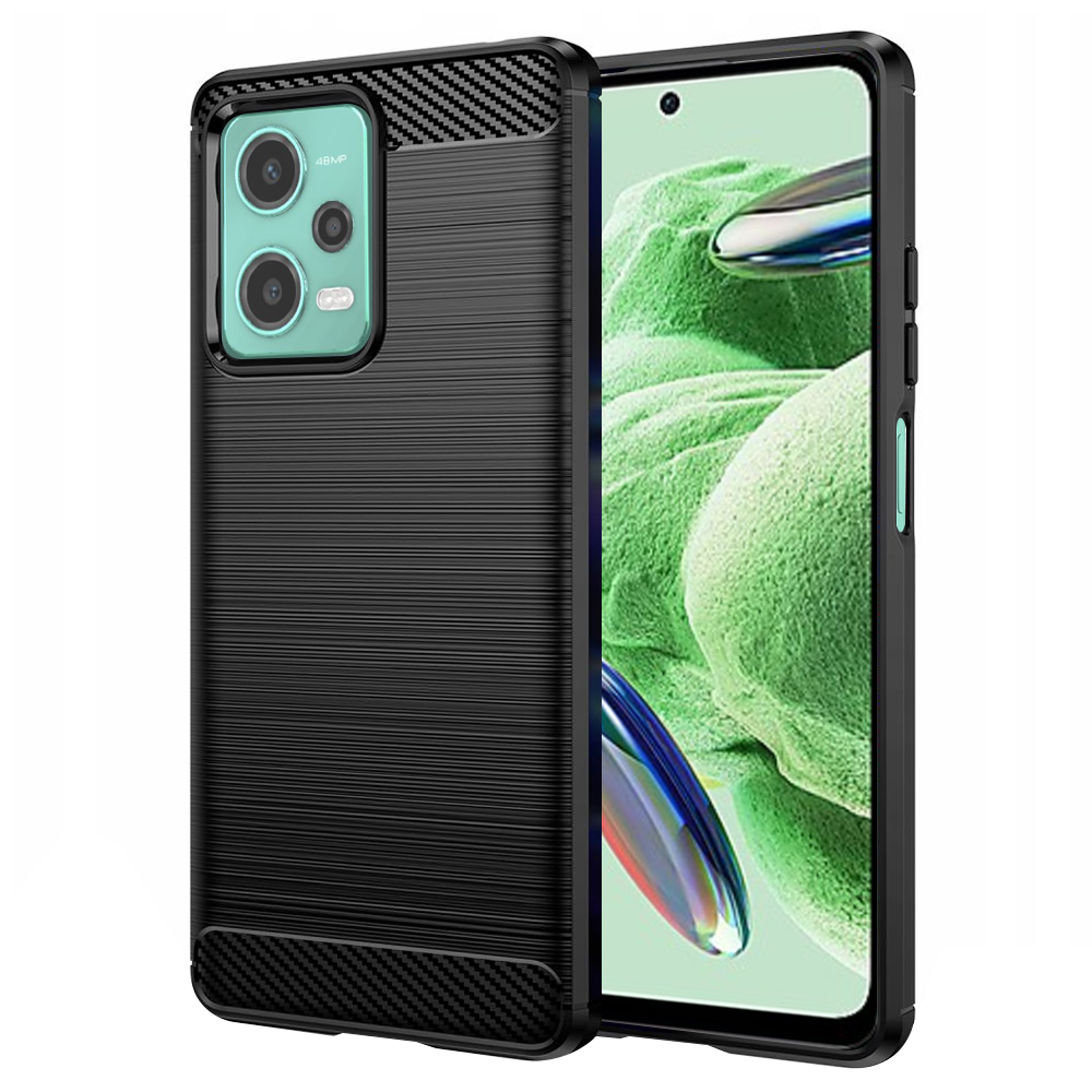 Techsuit - Carbon Silicone - Xiaomi Redmi Note 12 5G / Poco X5 - Black KF2312148