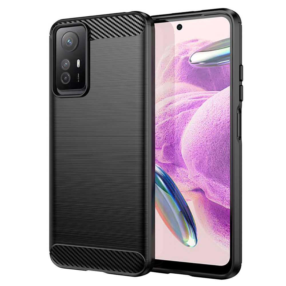 Techsuit - Carbon Silicone - Xiaomi Redmi Note 12S - Black KF2314031