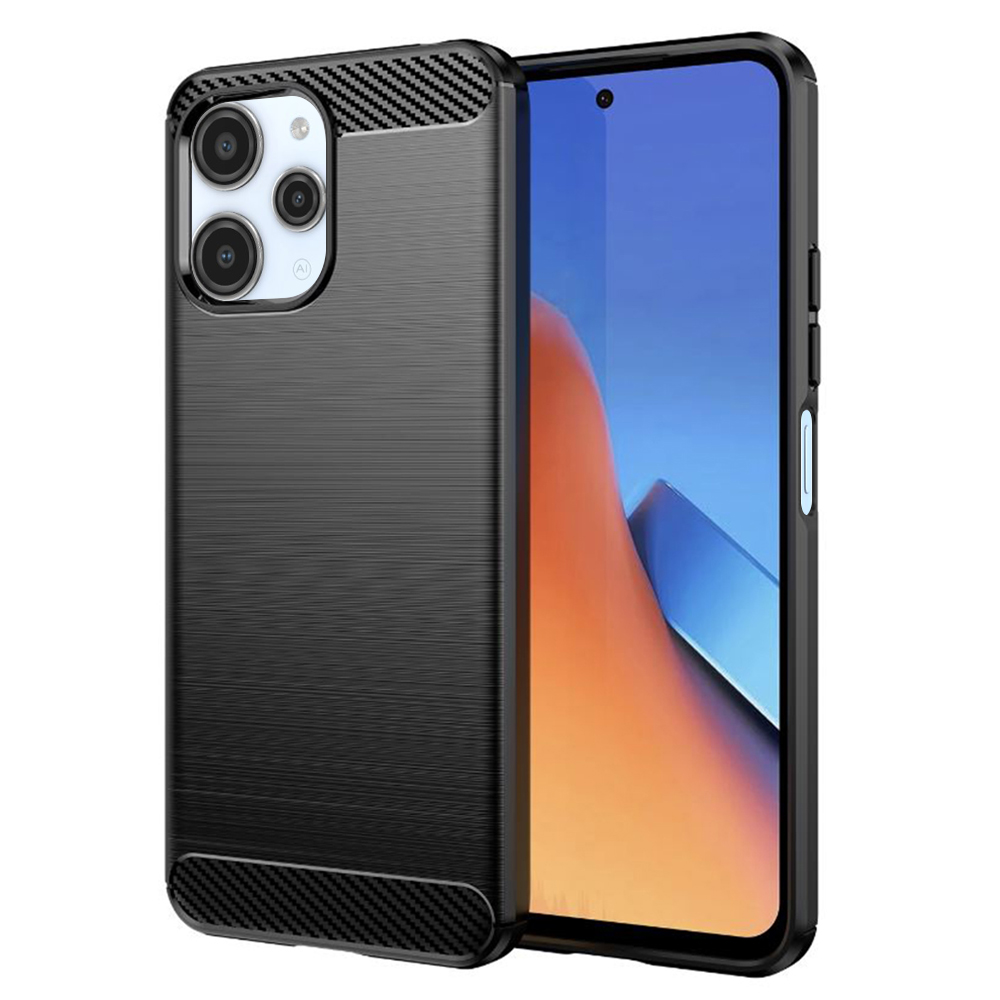 Techsuit - Carbon Silicone - Xiaomi Redmi 12 4G / 12 5G - Black KF2315556