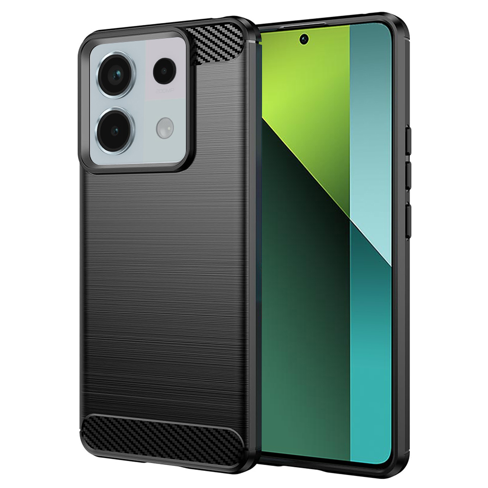 Techsuit - Carbon Silicone - Xiaomi Redmi Note 13 Pro 5G / Poco X6 - Black KF2315576