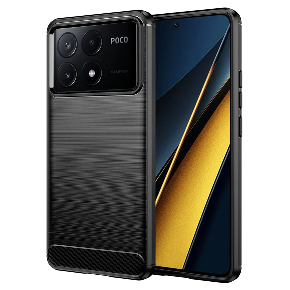 Techsuit - Carbon Silicone - Xiaomi Poco X6 Pro - Black KF2317781