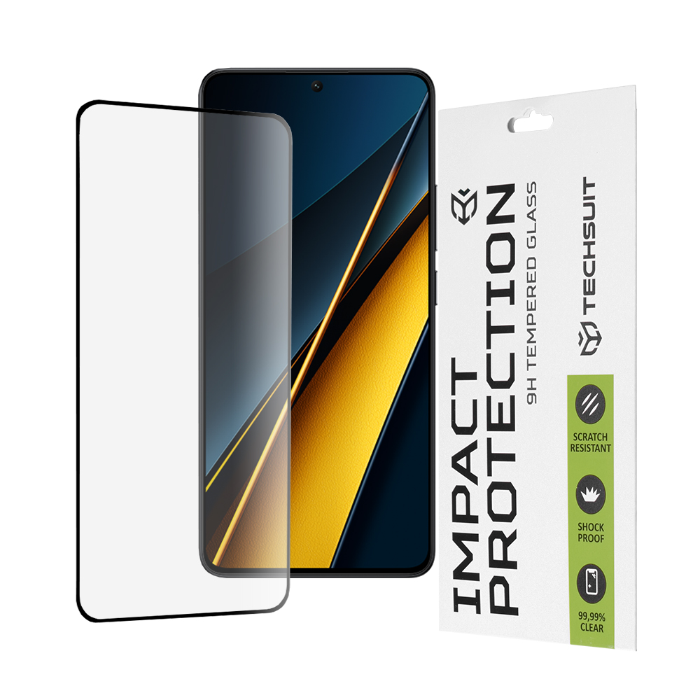 Techsuit - 111D Full Cover / Full Glue Glass - Xiaomi Poco X6 Pro - Black KF2317785