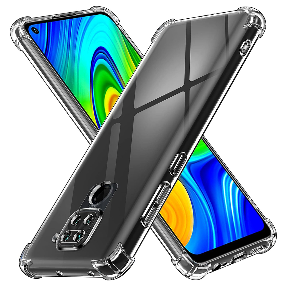 Techsuit - Shockproof Clear Silicone - Xiaomi Redmi Note 9 / Redmi 10X 4G - Clear KF2317894