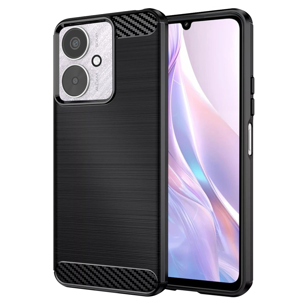 Techsuit - Carbon Silicone - Xiaomi Redmi 13C 4G / Redmi 13C 5G / Poco C65 - Black KF2318291