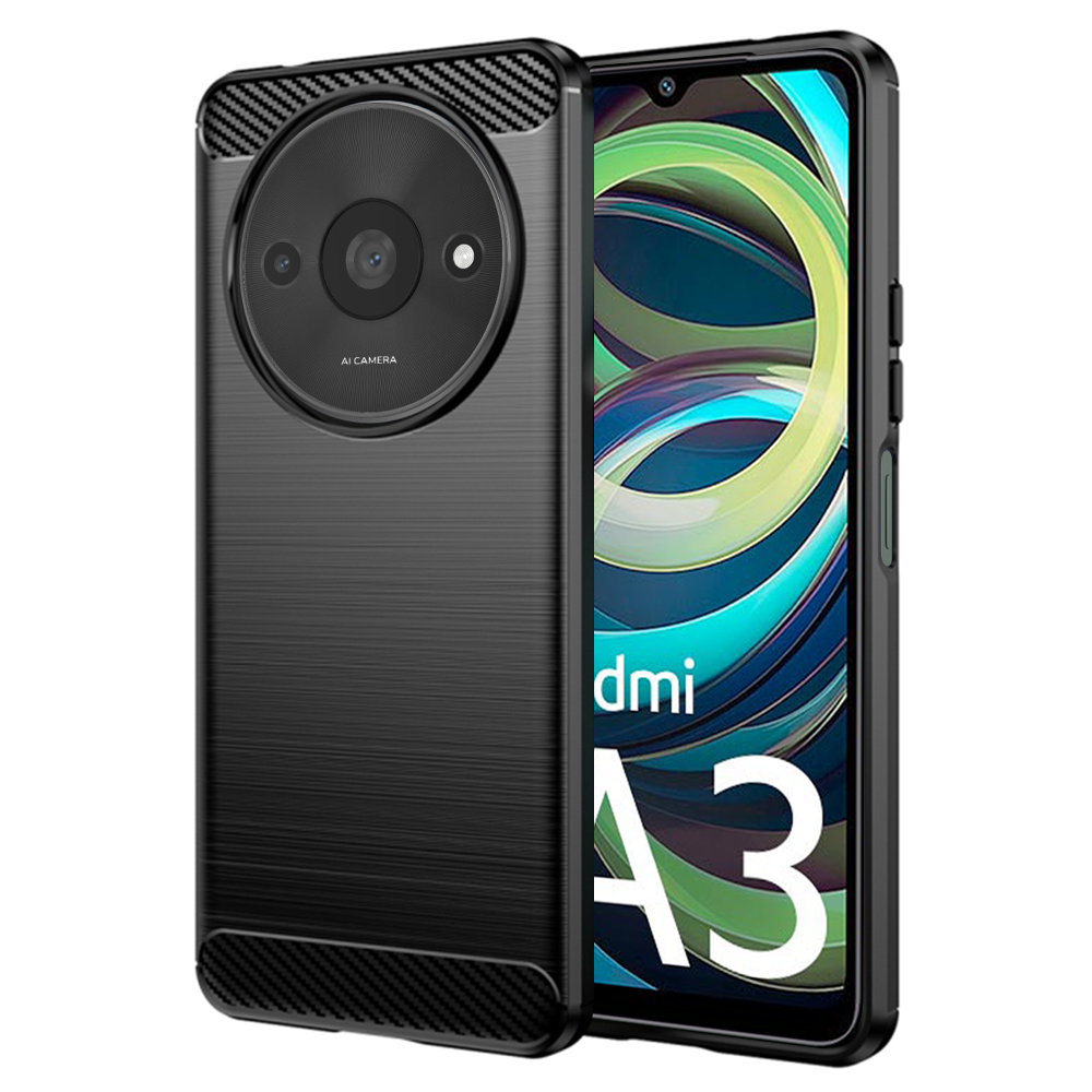 Techsuit - Carbon Silicone - Xiaomi Redmi A3 / Redmi A3x - Black KF2318551