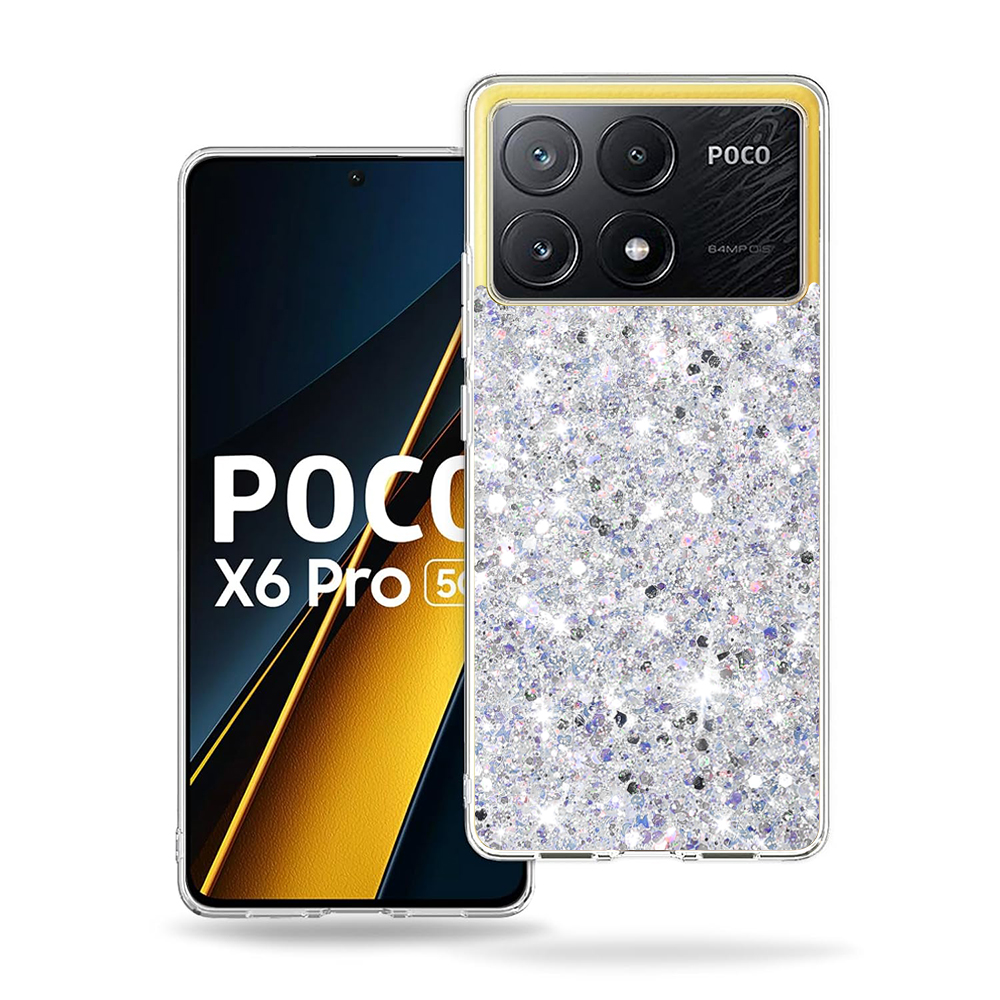 Techsuit - Sparkly Glitter - Xiaomi Poco X6 Pro - White KF2324092