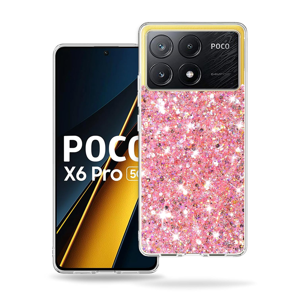 Techsuit - Sparkly Glitter - Xiaomi Poco X6 Pro - Pink KF2324093