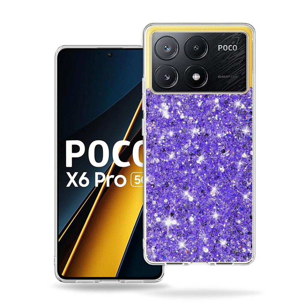 Techsuit - Sparkly Glitter - Xiaomi Poco X6 Pro - Purple KF2324095