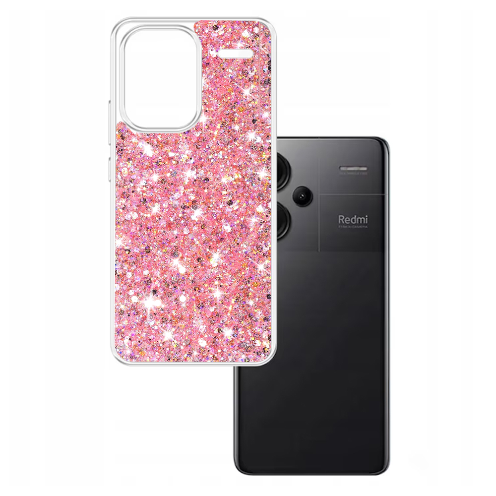 Techsuit - Sparkly Glitter - Xiaomi Redmi Note 13 Pro+ 5G - Pink KF2324133