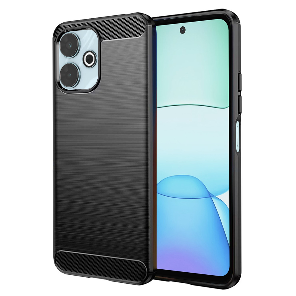 Techsuit - Carbon Silicone - Xiaomi Redmi 13 / Poco M6 4G - Black KF2331927