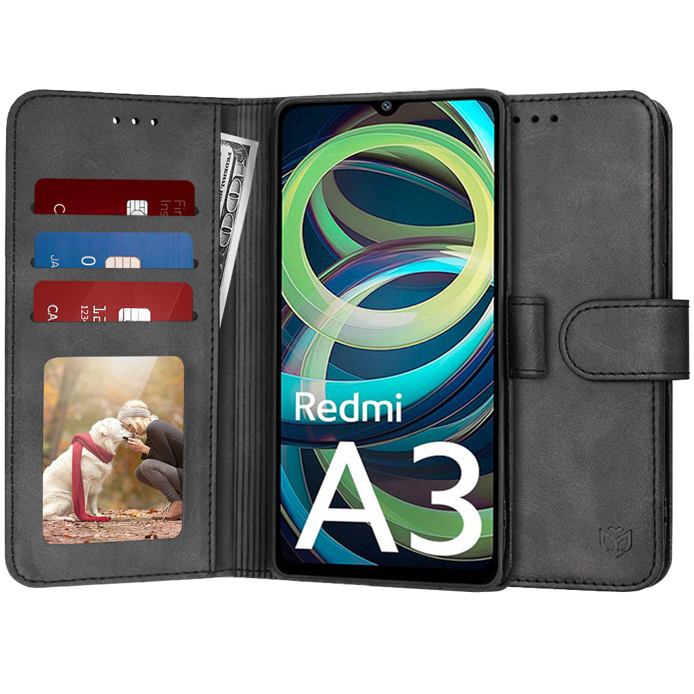 Techsuit - Diary Book - Xiaomi Redmi A3 / Redmi A3x - Black KF2321229