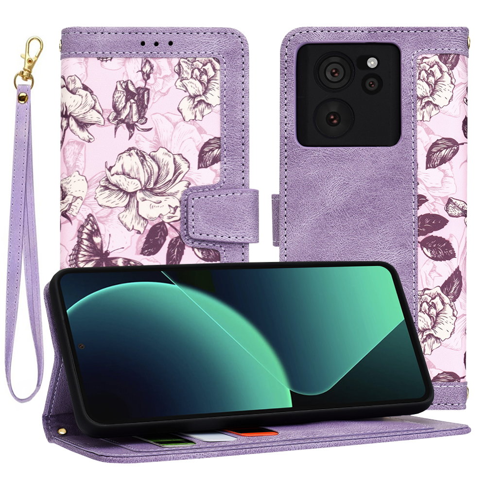 Techsuit - FlipCraft - Xiaomi 13T / 13T Pro - Mysterious Purple KF2328621