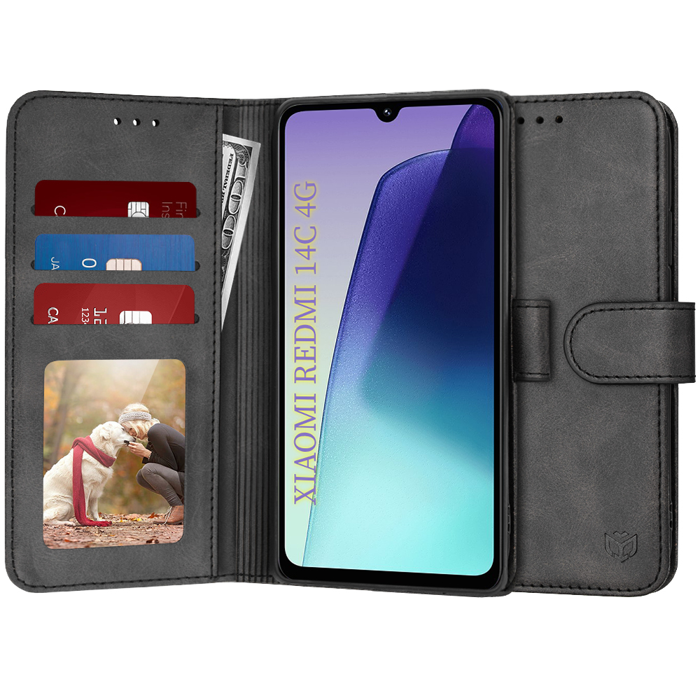 Techsuit - Diary Book - Xiaomi Redmi 14C / Poco C75 - Black KF2338040