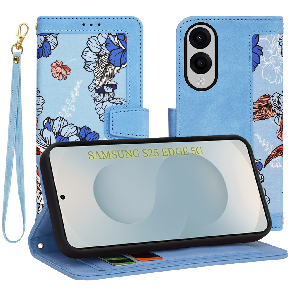 Techsuit - FlipCraft - Samsung Galaxy S25 Edge - Vibrant Blue KF2346419