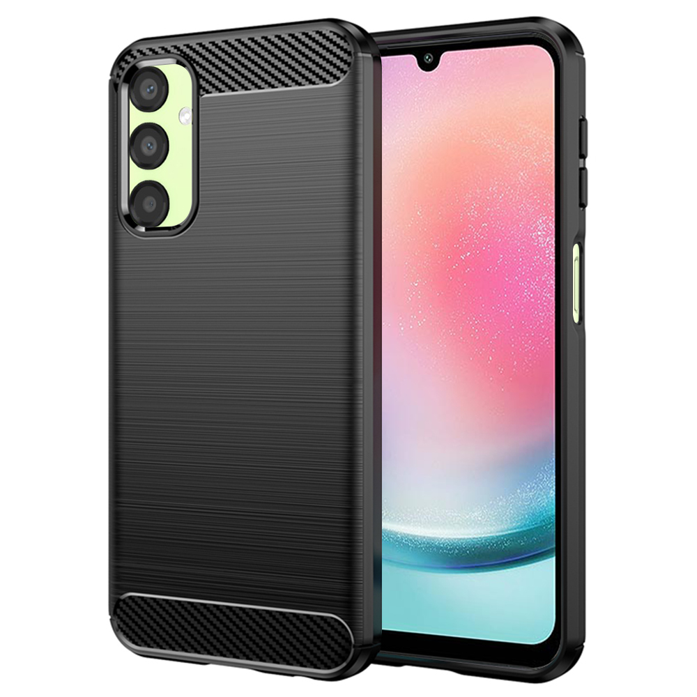 Techsuit - Carbon Silicone - Samsung Galaxy A24 - Black KF2312905
