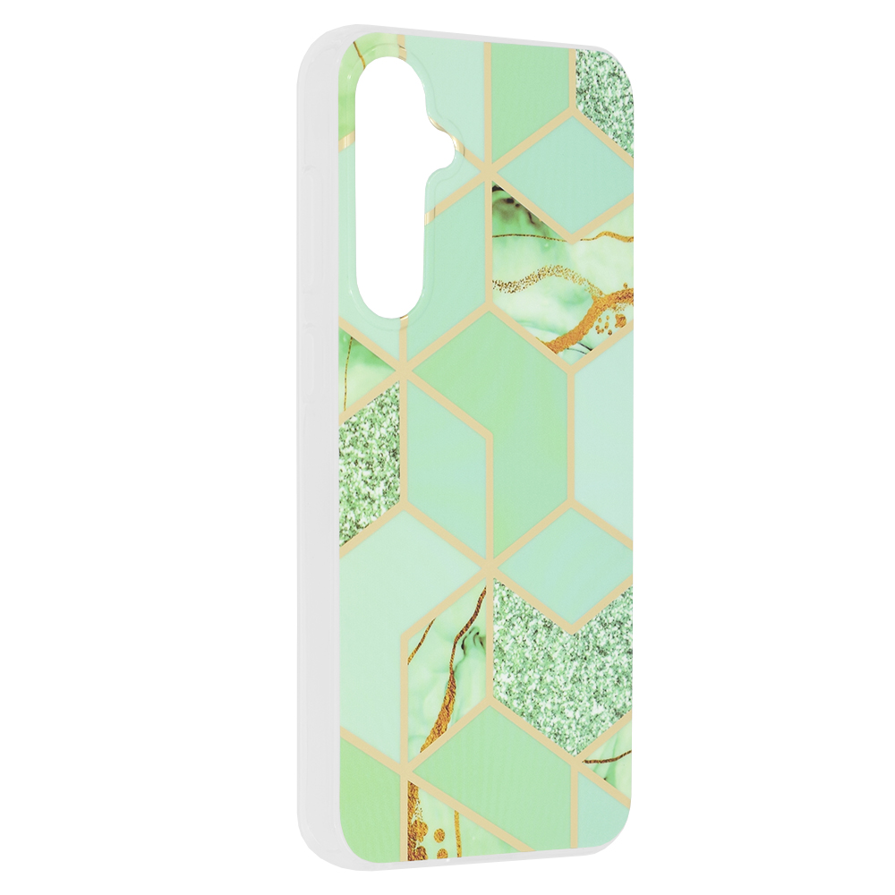Techsuit - Marble Series - Samsung Galaxy S24 FE - Green Hex KF2335026