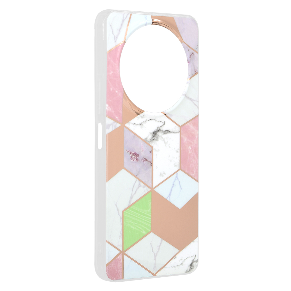 Techsuit Marble Series puzdro pre Xiaomi Redmi A3 / Redmi A3x – fialová hex KF2320130