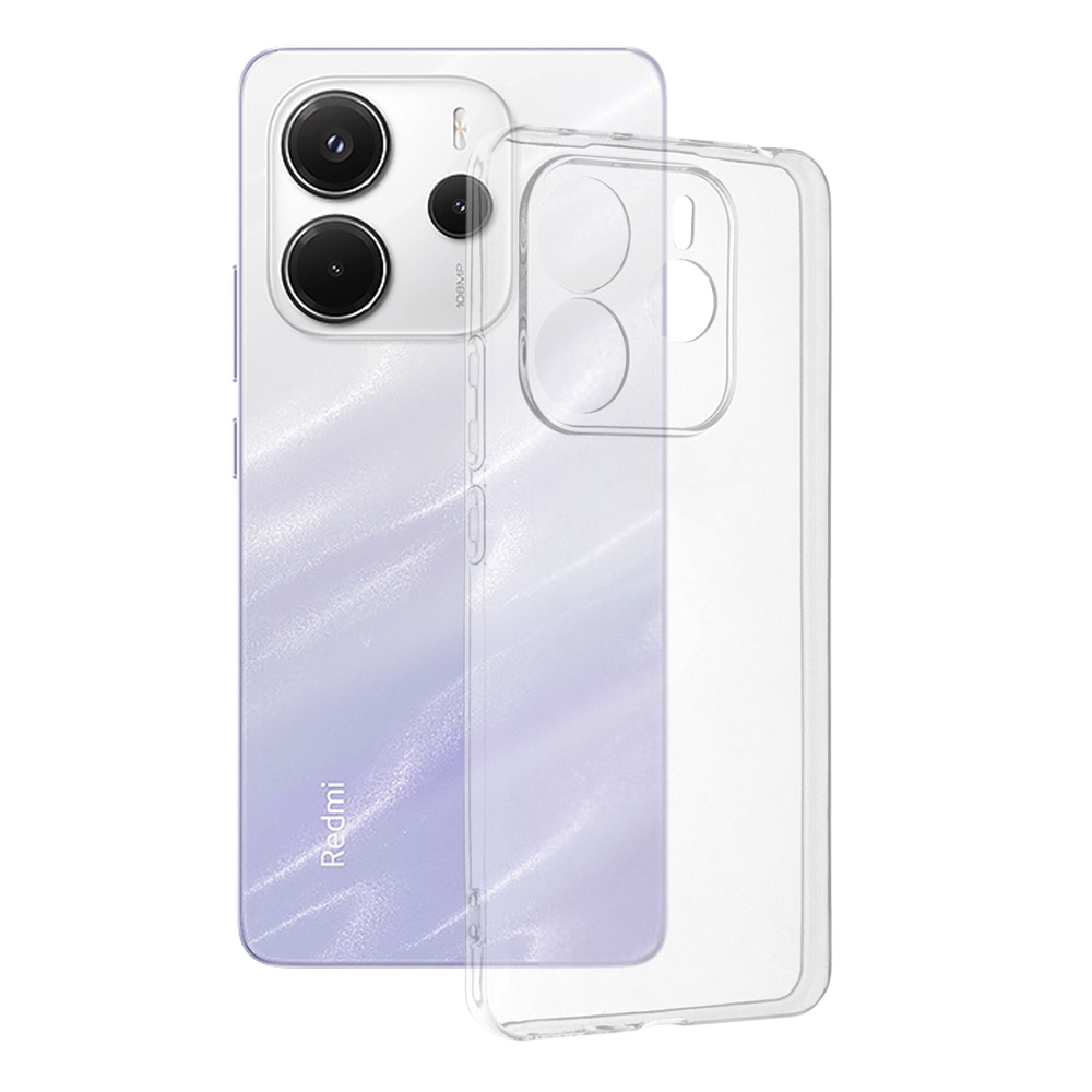Techsuit Clear Silicone puzdro pre Xiaomi Redmi Note 14 4G (164,84 x 78,15 x 8,16 mm) – priehľadné KF2346975