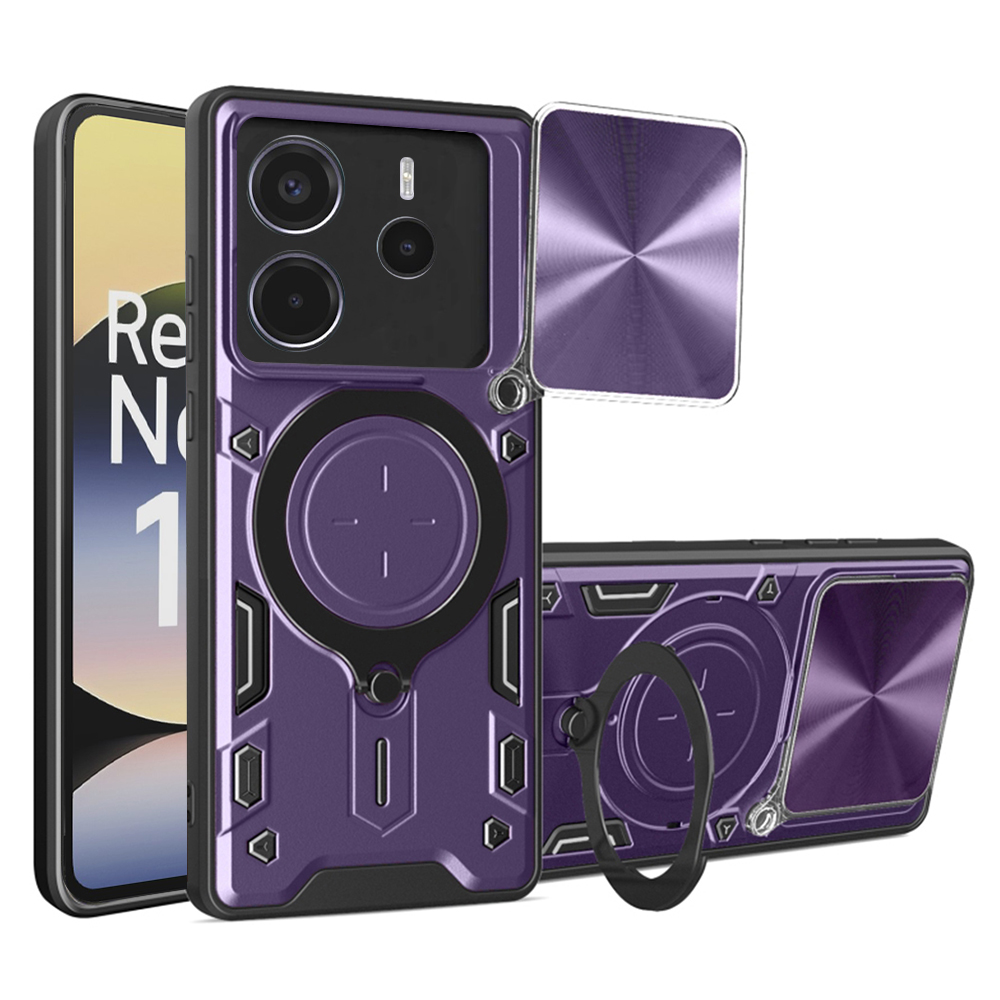 Techsuit CamGuard Pro puzdro pre Xiaomi Redmi Note 14 4G (164,84 x 78,15 x 8,16 mm) – fialové KF2346985
