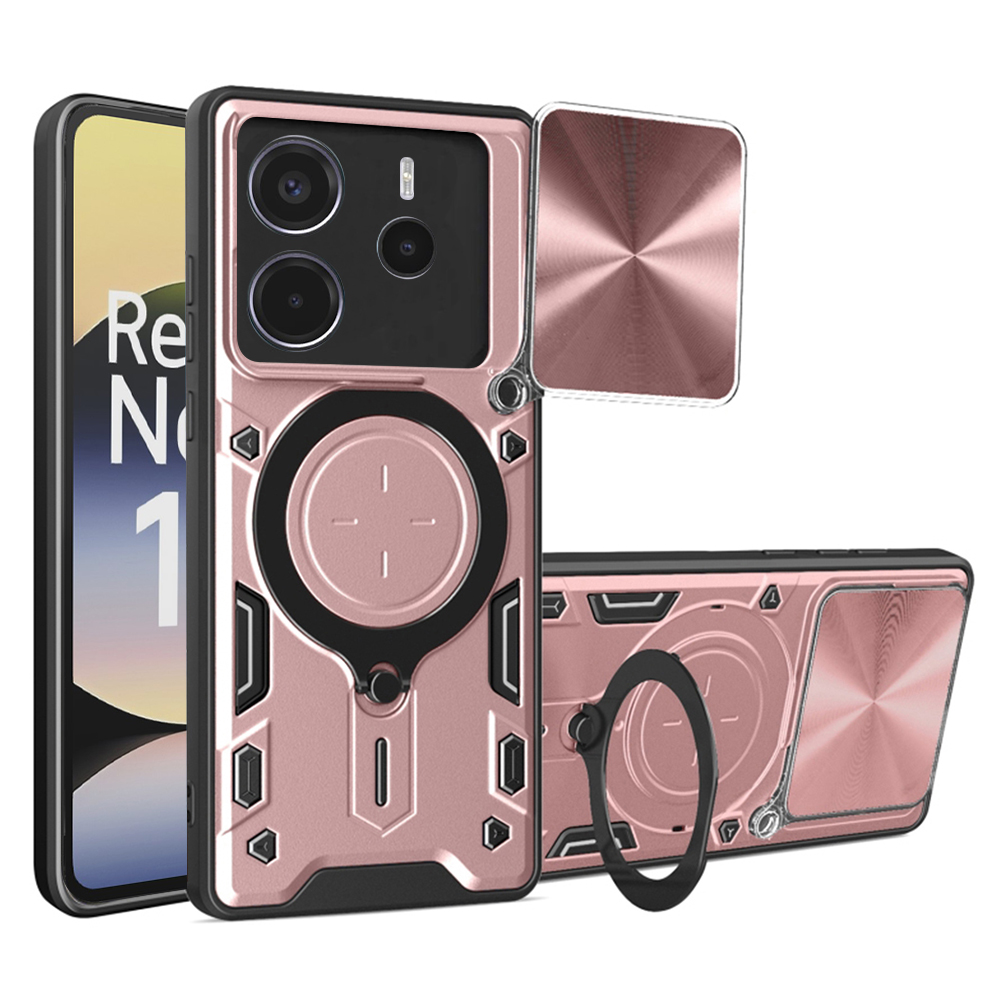 Techsuit CamGuard Pro puzdro pre Xiaomi Redmi Note 14 4G (164,84 x 78,15 x 8,16 mm) – ružovo-zlaté KF2346986