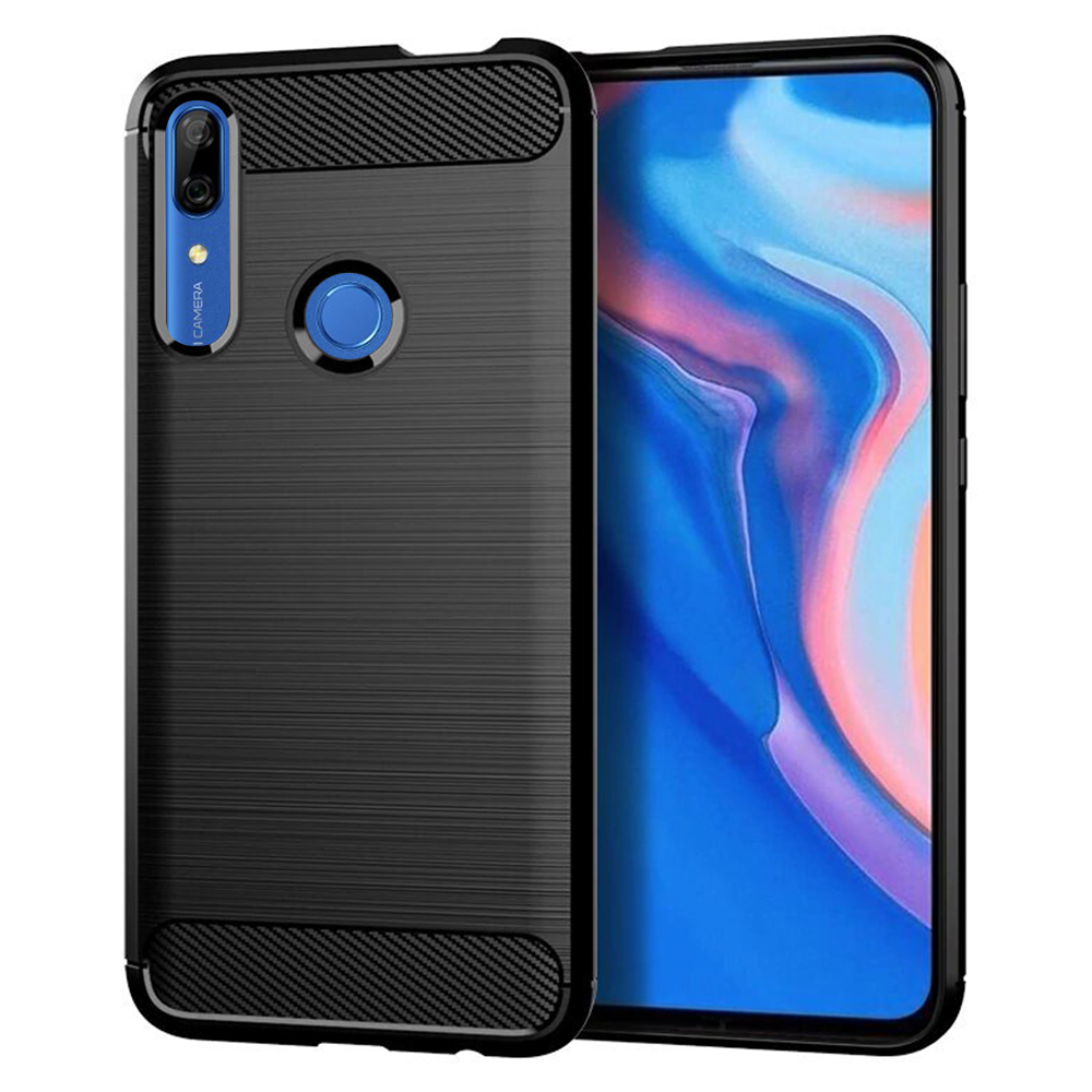 Techsuit Carbon Silicone puzdro pre Huawei P Smart Z – čierne KF23446