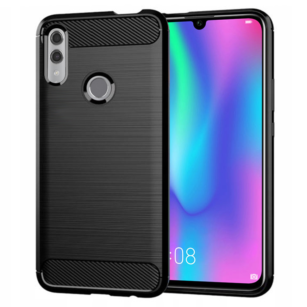 Techsuit Carbon Silicone puzdro pre Huawei P smart 2019 / Honor 10 Lite – čierne KF235485