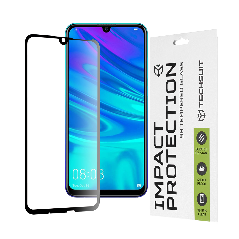 Techsuit 111D Full Cover / Full Glue Glass tvrdené sklo pre Huawei Honor 10 Lite / Honor 20 Lite / P smart 2019 / P Smart Plus 2019 – čierne KF235589