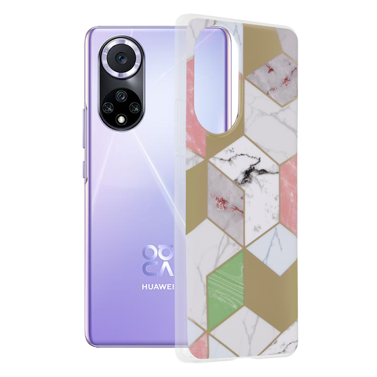 Techsuit Marble Series puzdro pre Huawei nova 9 / Honor 50 – fialová hex KF238927
