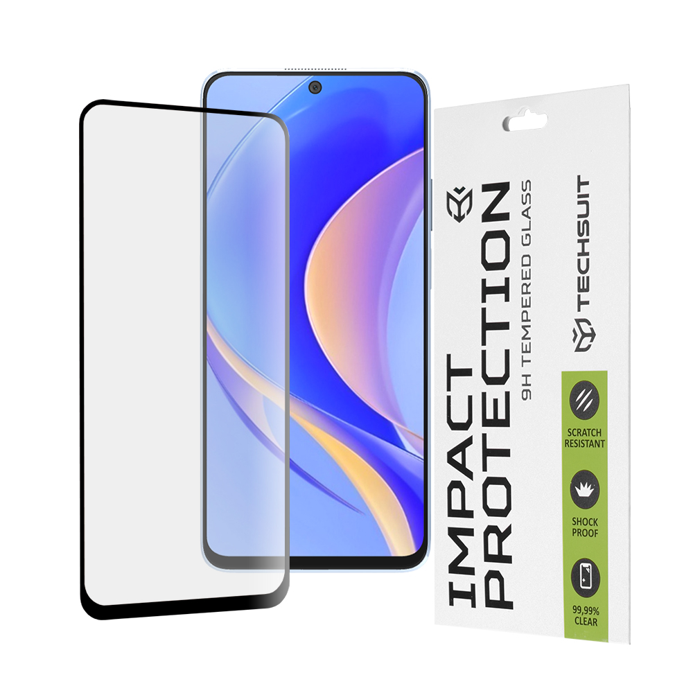 Techsuit 111D Full Cover / Full Glue Glass tvrdené sklo pre Huawei nova Y90 – čierne KF2310544