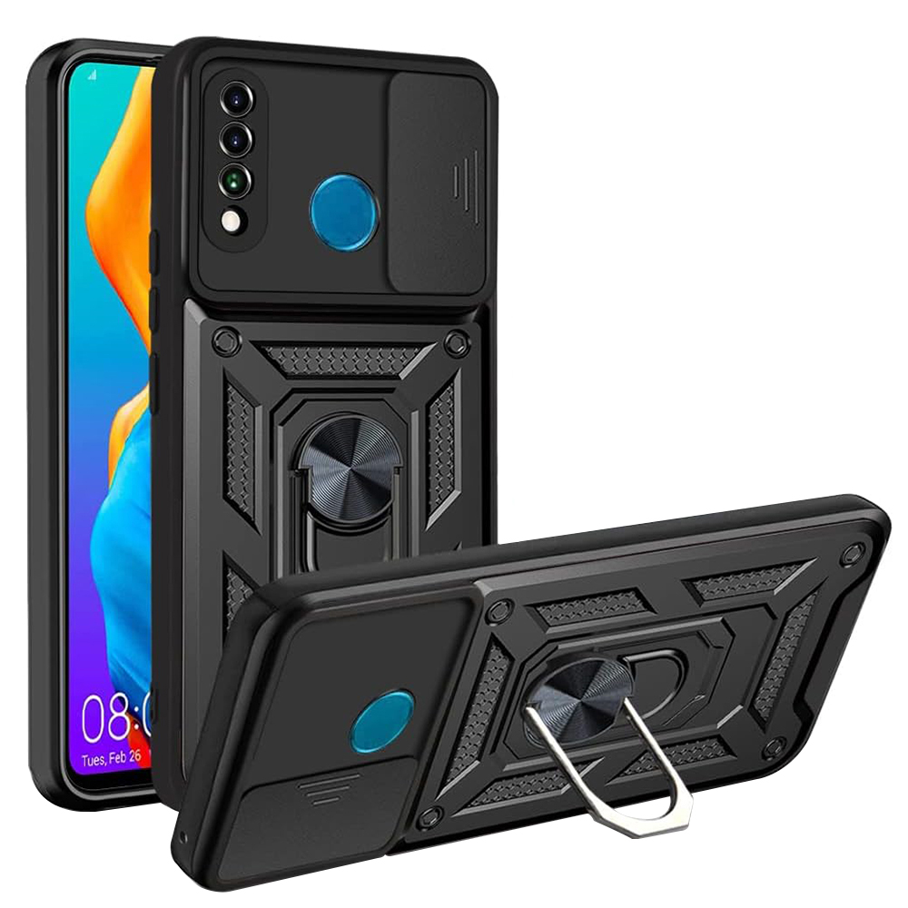 Techsuit CamShield Series puzdro pre Huawei P30 Lite / P30 Lite New Edition – čierne KF2315392