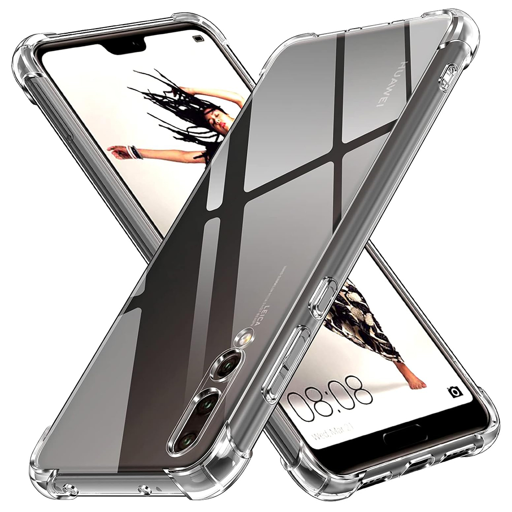 Techsuit Shockproof Clear Silicone puzdro pre Huawei P20 Pro – priehľadné KF2317862