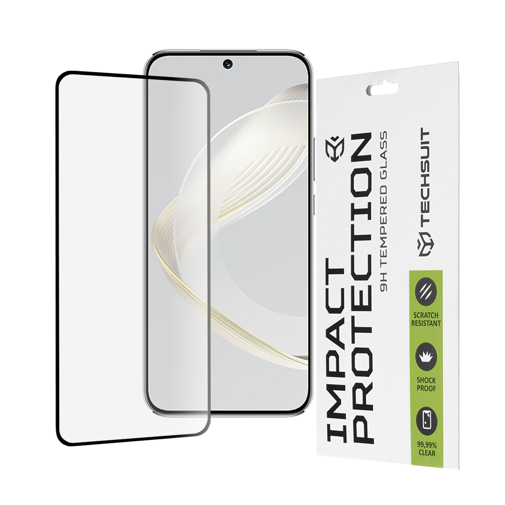 Techsuit 111D Full Cover / Full Glue Glass tvrdené sklo pre Huawei nova 11 / nova 12s – čierne KF2327359