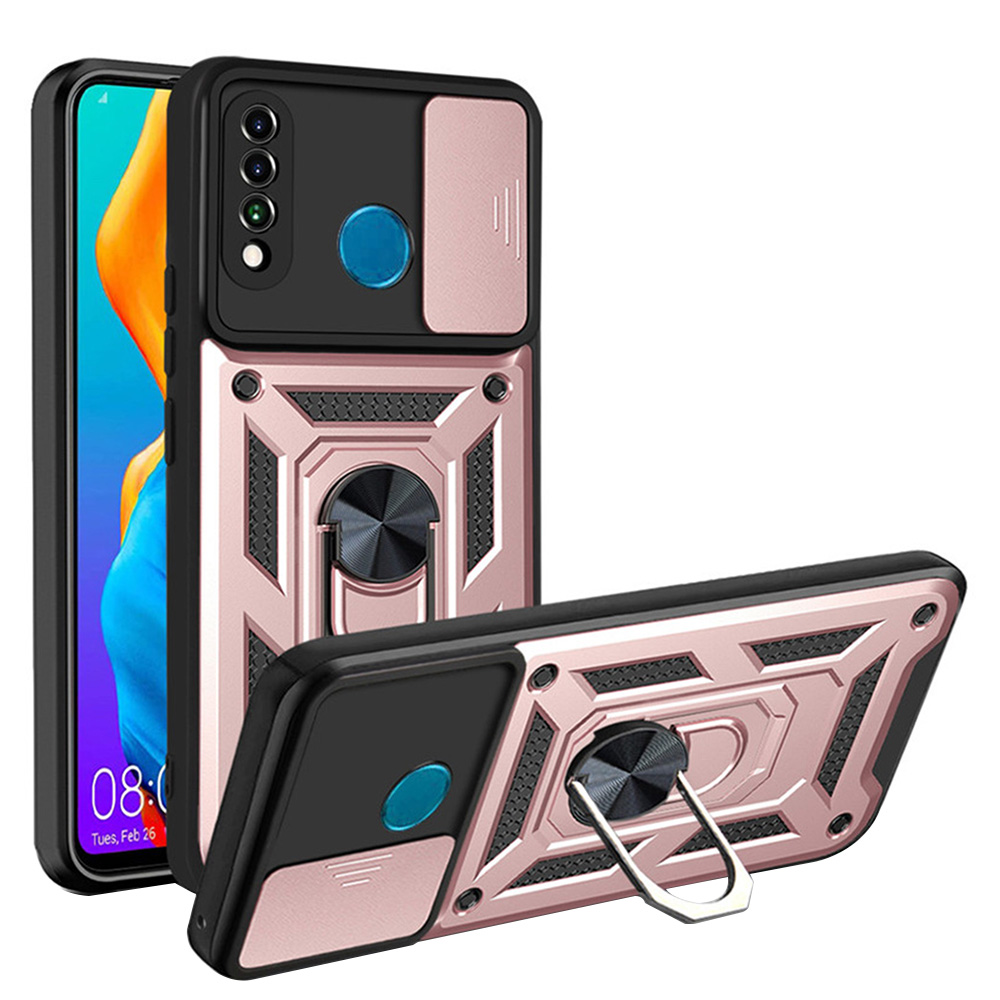 Techsuit CamShield Series puzdro pre Huawei P30 Lite / P30 Lite New Edition – ružovo-zlaté KF2327419