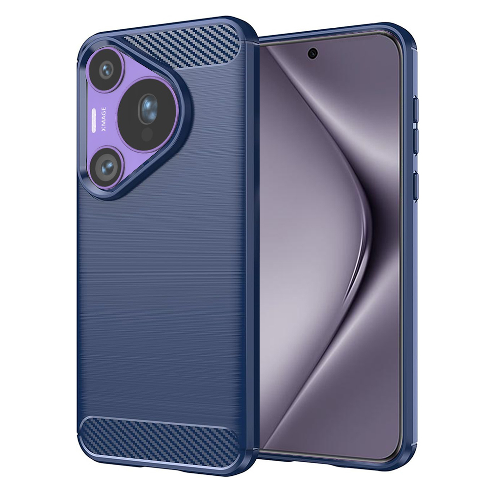 Techsuit Carbon Silicone puzdro pre Huawei Pura 70 Pro – modré KF2328128