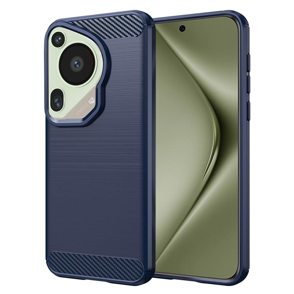 Techsuit Carbon Silicone puzdro pre Huawei Pura 70 Ultra – modré KF2328130