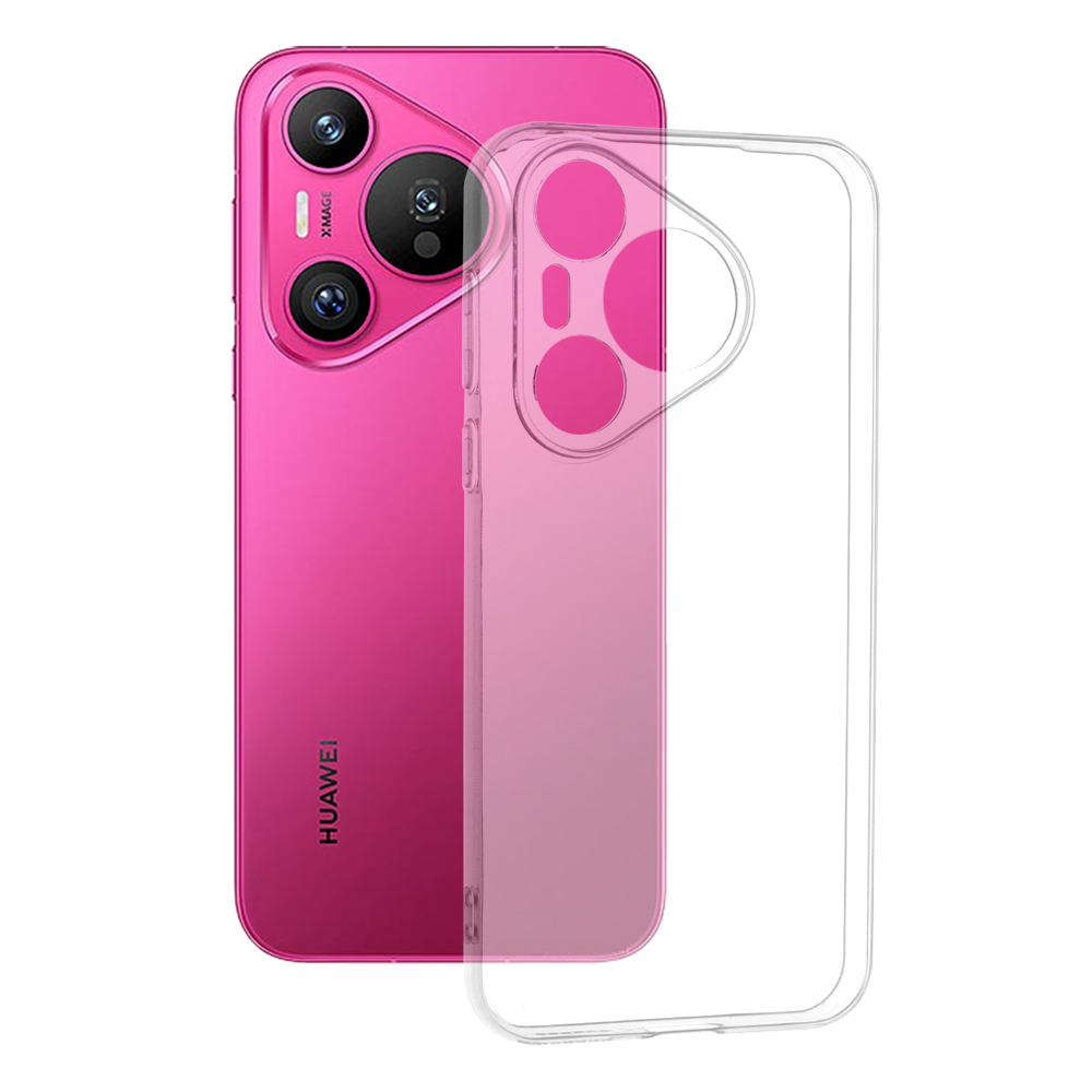 Techsuit Clear Silicone puzdro pre Huawei Pura 70 – priehľadné KF2328131