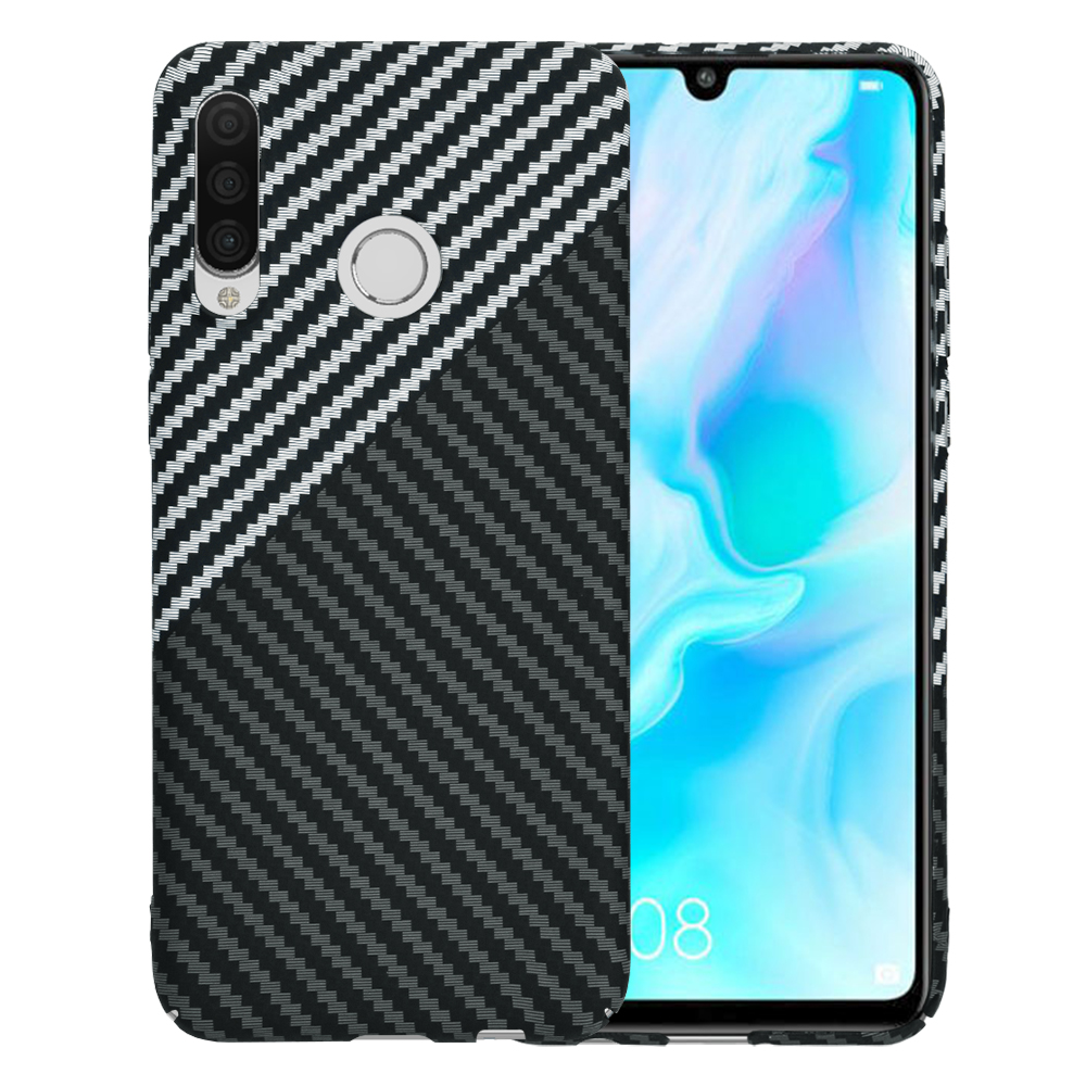Techsuit Carbonite FiberShell puzdro pre Huawei P30 Lite / P30 Lite New Edition – Stealth Gray KF2333895