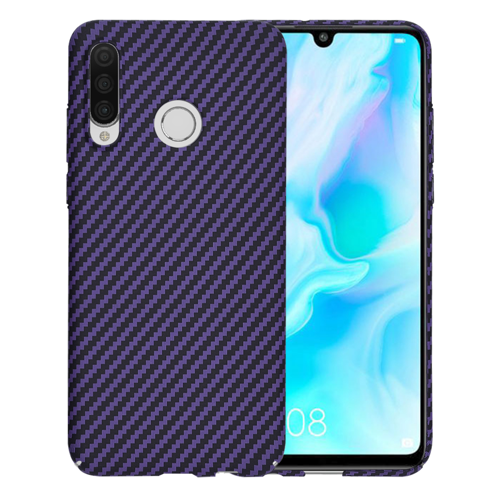 Techsuit Carbonite FiberShell puzdro pre Huawei P30 Lite / P30 Lite New Edition – fialové KF2333896