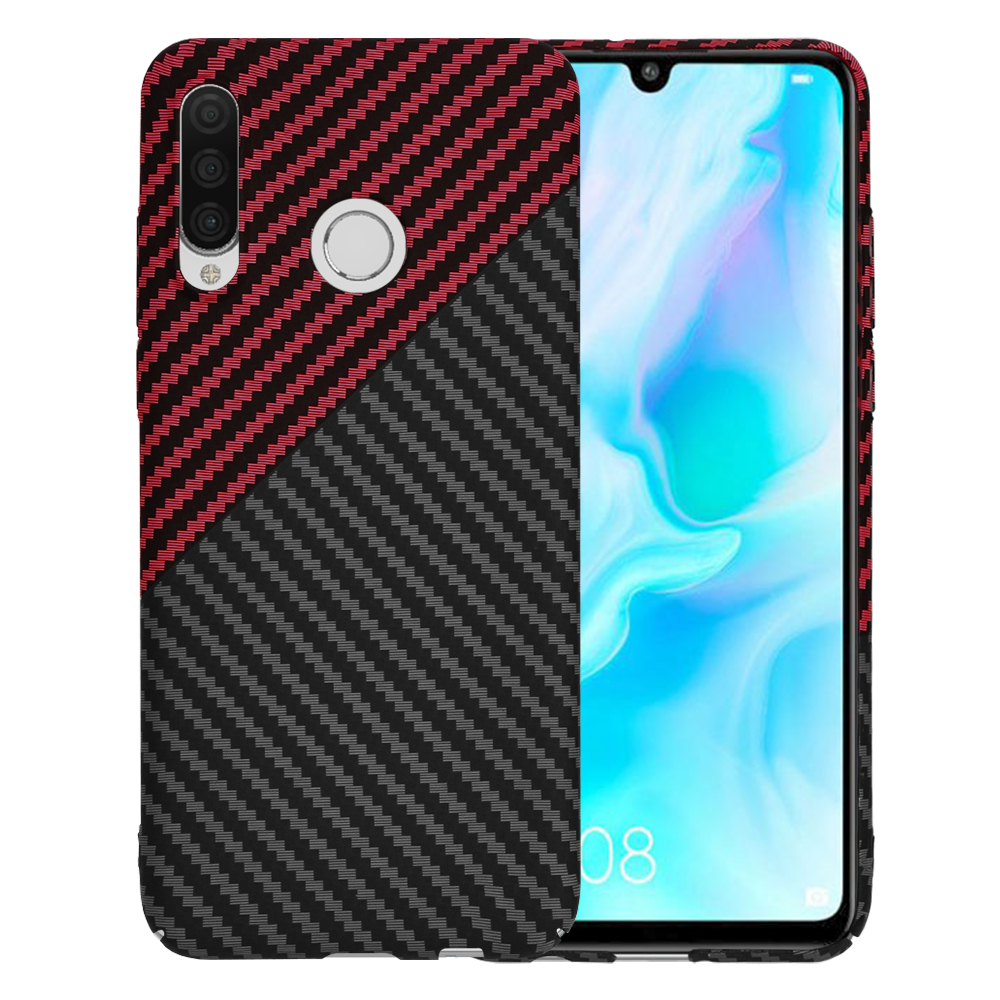 Techsuit Carbonite FiberShell puzdro pre Huawei P30 Lite / P30 Lite New Edition – Red Vortex KF2333898