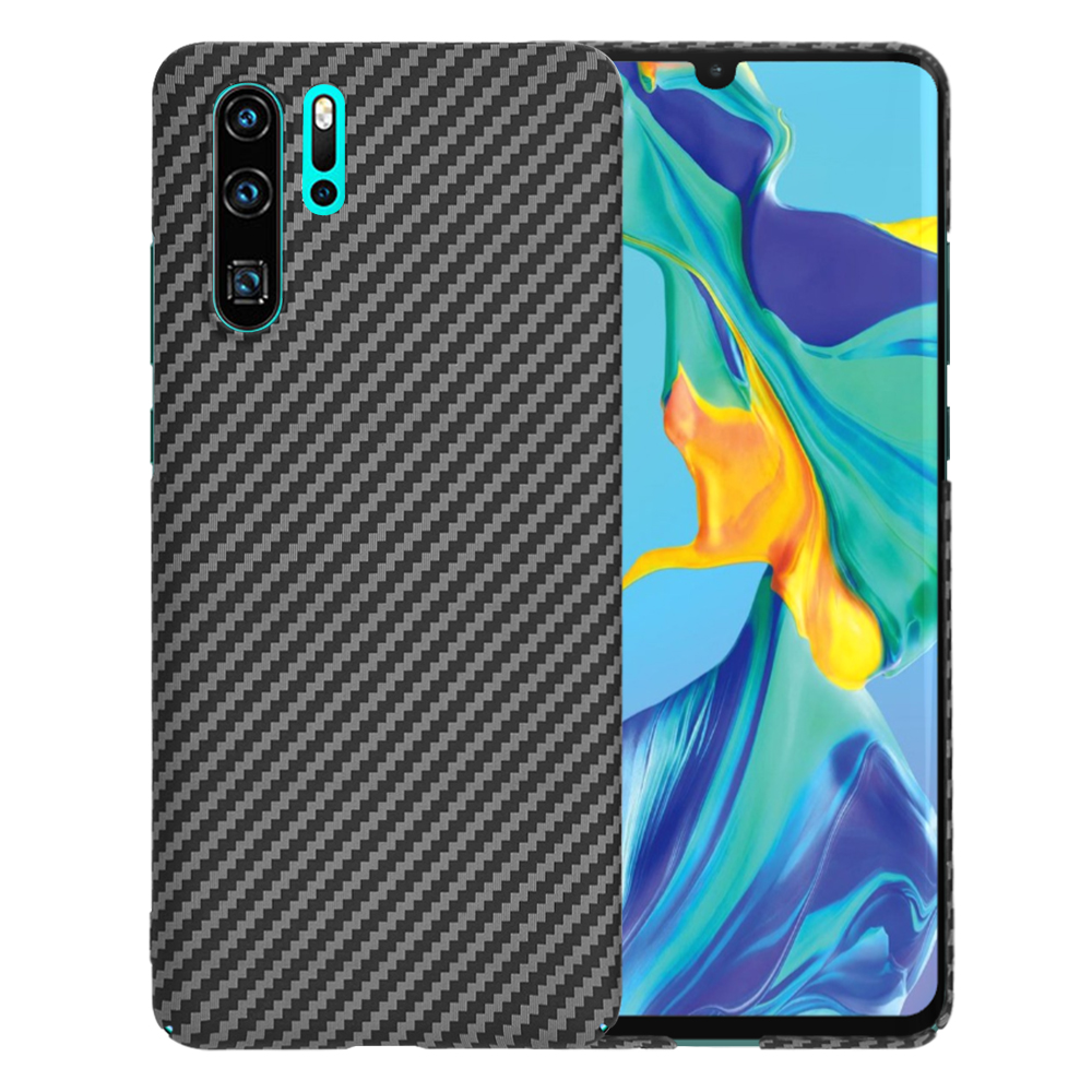 Techsuit Carbonite FiberShell puzdro pre Huawei P30 Pro / P30 Pro New Edition – čierne KF2334360
