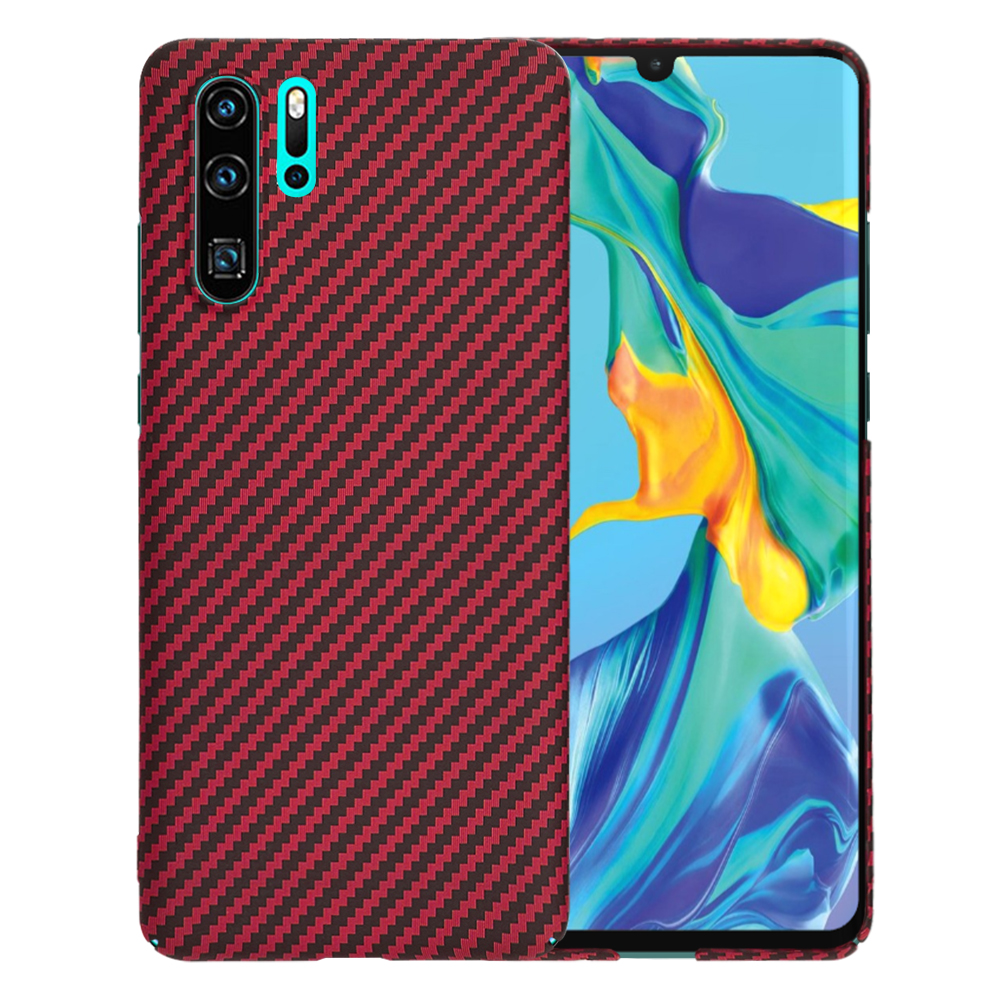 Techsuit Carbonite FiberShell puzdro pre Huawei P30 Pro / P30 Pro New Edition – červené KF2334362