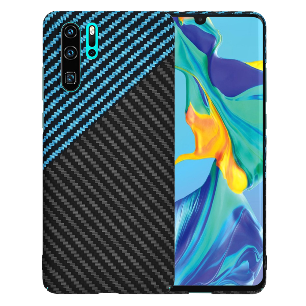 Techsuit Carbonite FiberShell puzdro pre Huawei P30 Pro / P30 Pro New Edition – Blue Pulse KF2334363