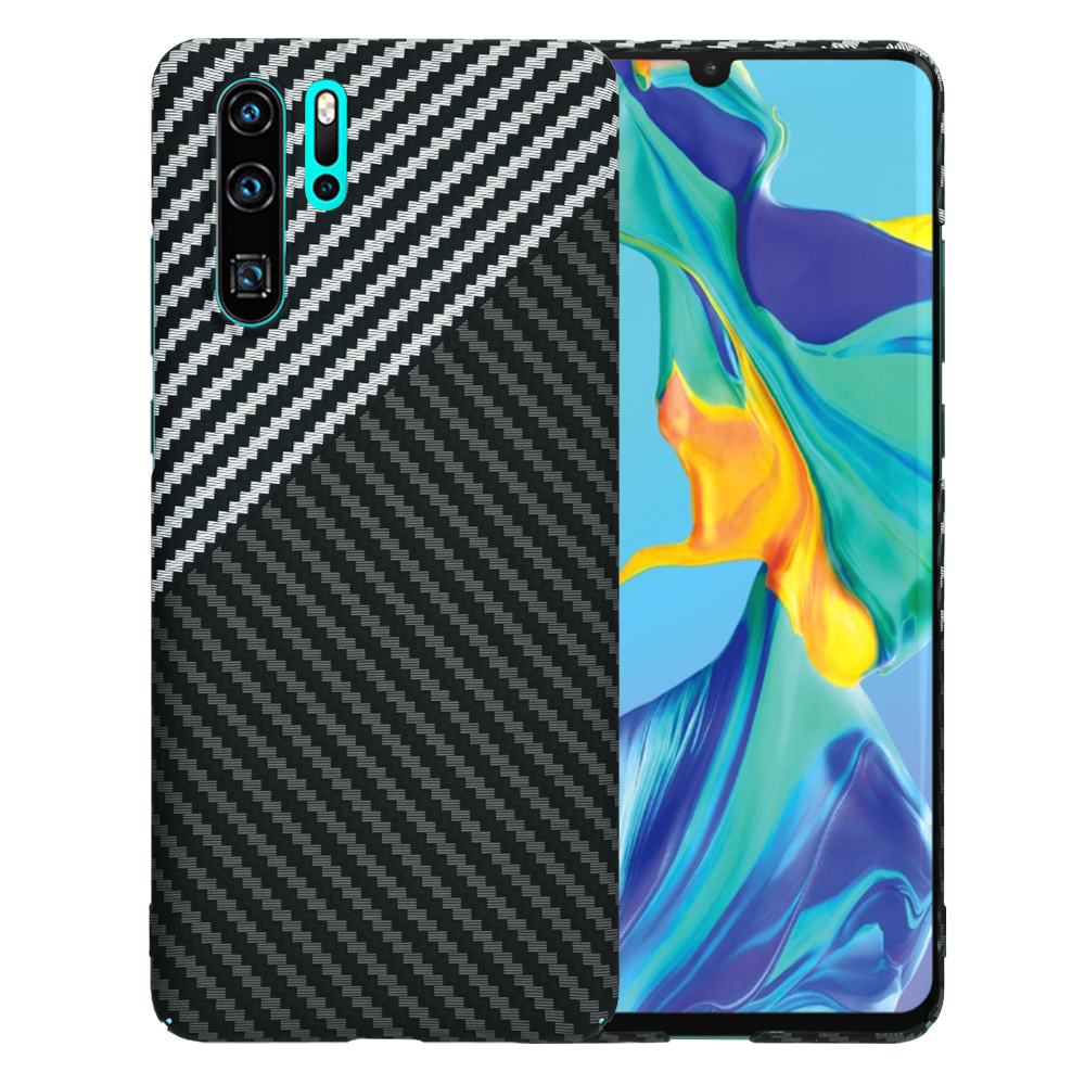 Techsuit Carbonite FiberShell puzdro pre Huawei P30 Pro / P30 Pro New Edition – Stealth Gray KF2334364