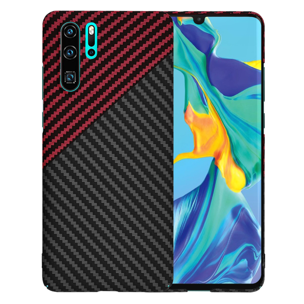 Techsuit Carbonite FiberShell puzdro pre Huawei P30 Pro / P30 Pro New Edition – Red Vortex KF2334367